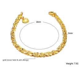 Pulseira Feminina Elegante Banhada A Ouro 18K Com Qualidade E Quantidade Garantidas