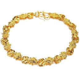 Pulseira Feminina Banhada A Ouro 18K Em Formato De Peixe