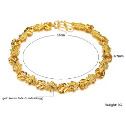 Pulseira Feminina Banhada A Ouro 18K Em Formato De Peixe