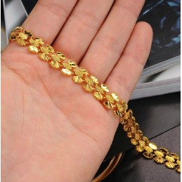 Pulseira Feminina Banhada A Ouro 18K Fácil De Usar