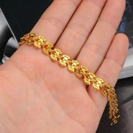 Pulseira Feminina Banhada A Ouro 18K Fácil De Usar