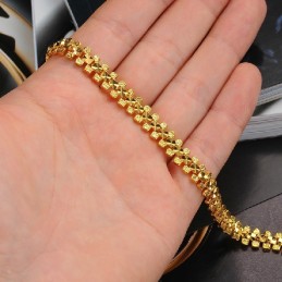 Pulseira Feminina Banhada A Ouro 18K De Grande Variedade