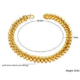 Pulseira Feminina Banhada A Ouro 18K De Grande Variedade