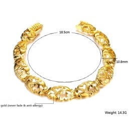 Pulseira Feminina Banhada A Ouro 18K Com Nome Sweetheart E Reputação Confiável