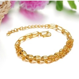 Pulseira Feminina Banhada A Ouro 18K Com Qualidade E Quantidade Garantidas