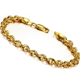 Pulseira Feminina Banhada A Ouro 18K, Durável E Em Uso