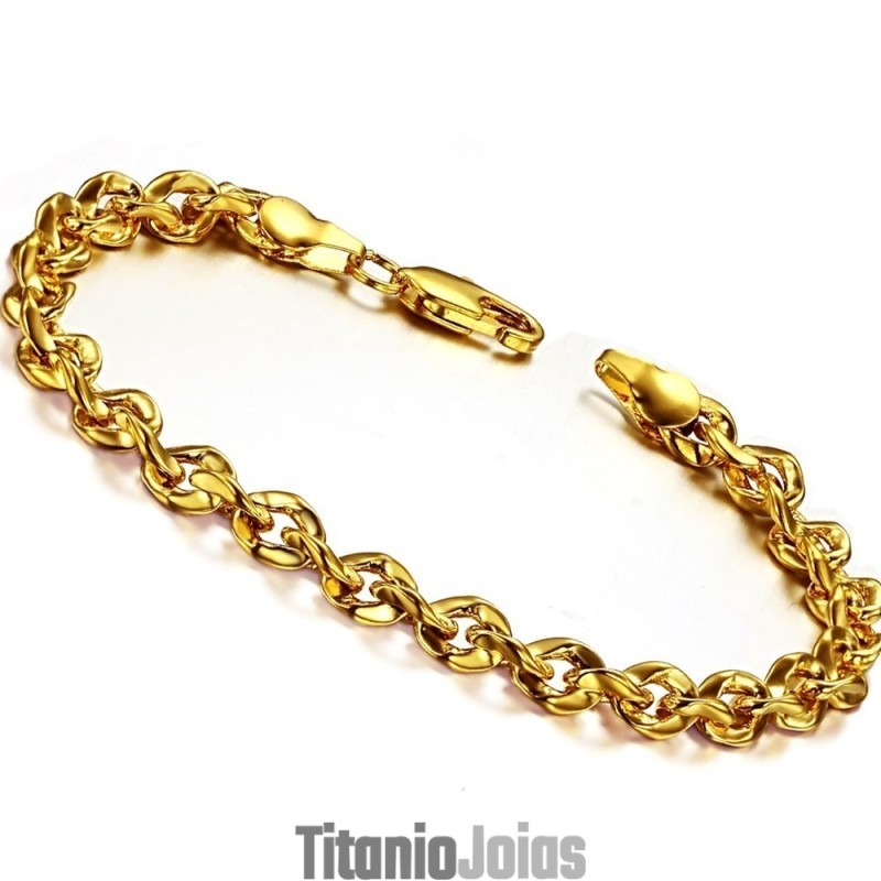Pulseira Feminina Banhada A Ouro 18K, Durável E Em Uso Pulseira Feminina Banhada A Ouro 18K, Durável E Em Uso