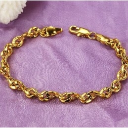 Pulseira Feminina Banhada A Ouro 18K, Durável E Em Uso