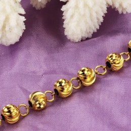 Pulseira Feminina Banhada A Ouro 18K Em Formato De Bola, Rainha Da Qualidade