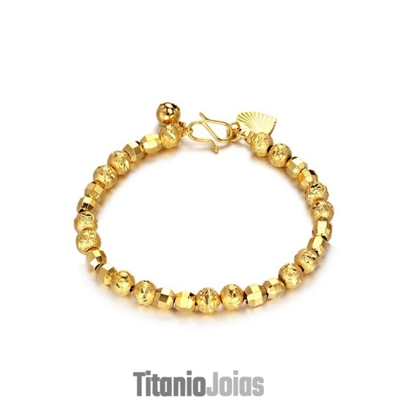 Pulseira Feminina Banhada A Ouro 18K De Excelente Qualidade Pulseira Feminina Banhada A Ouro 18K De Excelente Qualidade