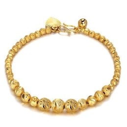 Pulseira Feminina De Alta Qualidade Em Formato De Bola Banhada A Ouro 18K