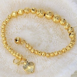 Pulseira Feminina De Alta Qualidade Em Formato De Bola Banhada A Ouro 18K