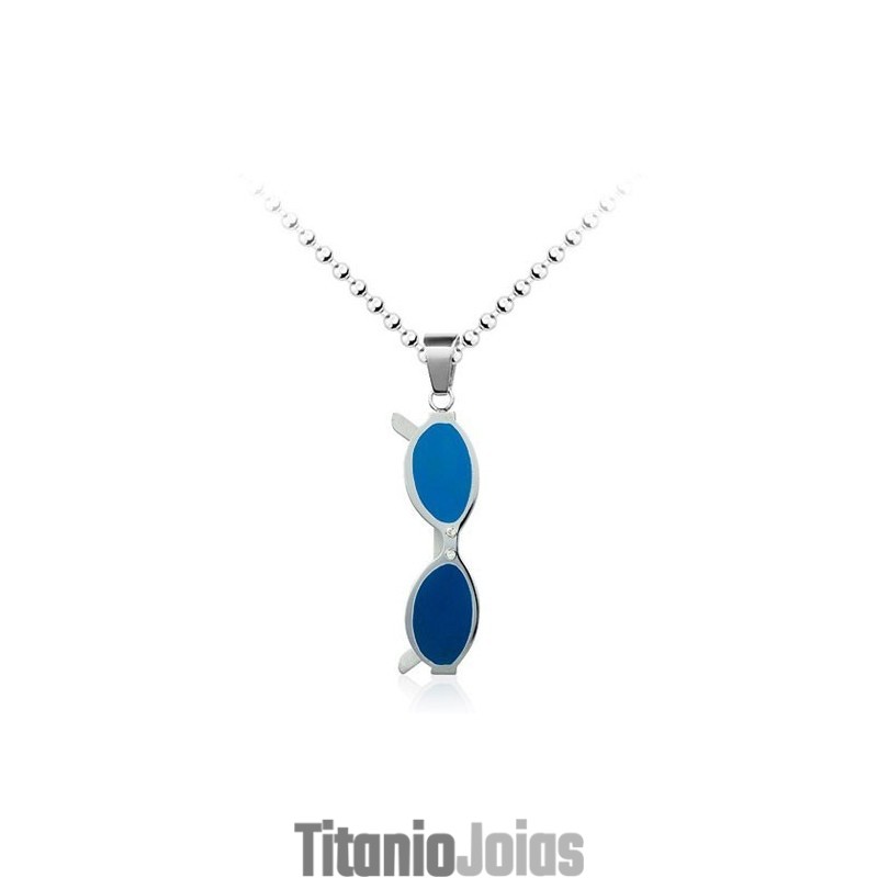 Pingente De Titânio Em Formato De Óculos De Sol Masculino Da Moda - Corrente Grátis Pingente De Titânio Em Formato De Óculos De Sol Masculino Da Moda - Corrente Grátis