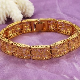 Pulseira Feminina Banhada A Ouro 18K Com Qualidade E Quantidade Garantidas