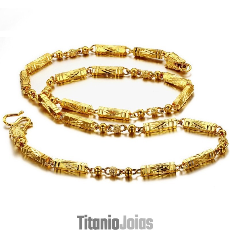 Colar Feminino Banhado A Ouro 18K Com Qualidade E Quantidade Garantidas