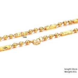 Colar Masculino Banhado A Ouro 18K Fácil De Usar