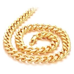 Colar Masculino De Alta Qualidade Com Formato Torcido Banhado A Ouro 18K