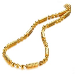 Colar Banhado A Ouro 18K Com Textura De Impressão Digital Masculina De Qualidade Estável