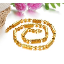Colar Banhado A Ouro 18K Com Textura De Impressão Digital Masculina De Qualidade Estável