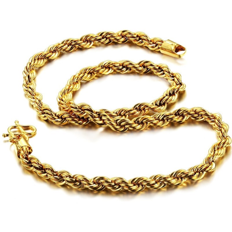 Colar Banhado A Ouro 18K Tipo Rolo Feminino De Qualidade Confiável Colar Banhado A Ouro 18K Tipo Rolo Feminino De Qualidade Confiável