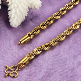 Colar Banhado A Ouro 18K Tipo Rolo Feminino De Qualidade Confiável