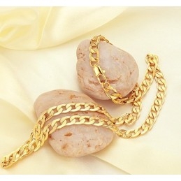 Colar Banhado A Ouro 18K Com Fatias Torcidas Masculinas, Durável Em Uso