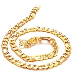 Colar Masculino O Font Banhado A Ouro 18K Com Desempenho Confiável