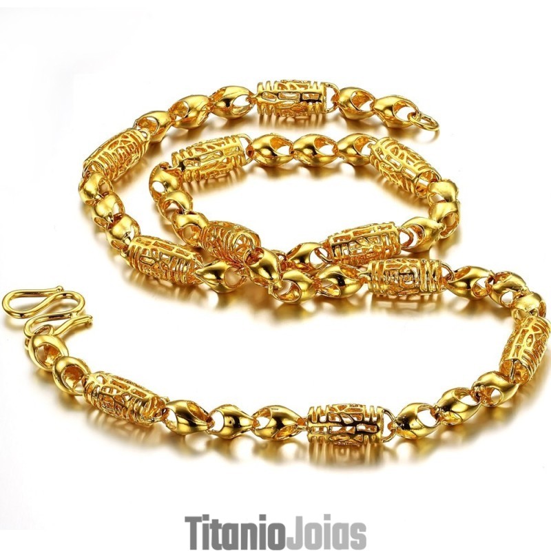 Colar Feminino Banhado A Ouro 18K Vazado De Renome Mundial Colar Feminino Banhado A Ouro 18K Vazado De Renome Mundial