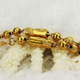 Colar Masculino De Alta Qualidade Com Padrão De Dragão Banhado A Ouro 18K