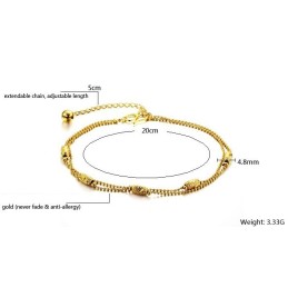 Especificações Completas Tornozeleira Feminina Banhada A Ouro 18K