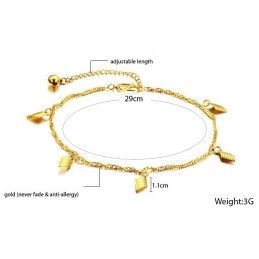 Especificações Completas Tornozeleira Feminina Banhada A Ouro 18K