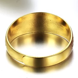 Anel Feminino Conciso Banhado A Ouro 18K De Reputação Confiável