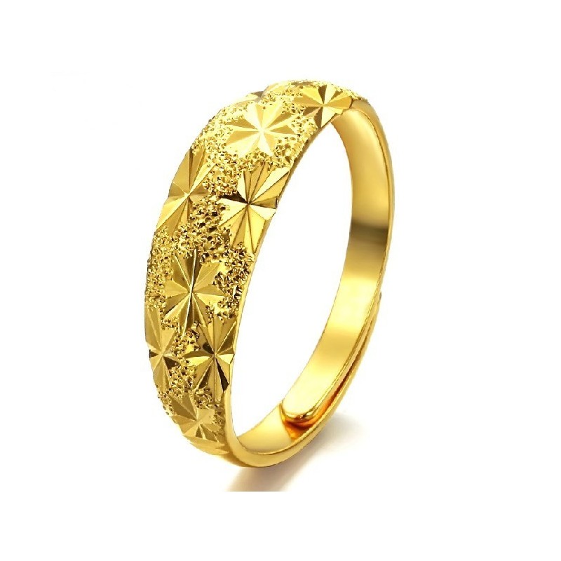 Anel Feminino Clássico Banhado A Ouro 18K De Qualidade Superior