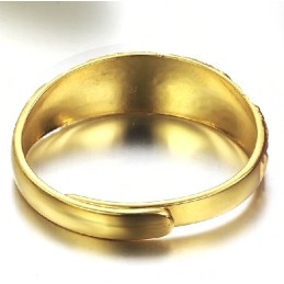 Anel Feminino Clássico Banhado A Ouro 18K De Qualidade Superior