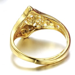 Anel Feminino Clássico Banhado A Ouro 18K Da Rainha Da Qualidade