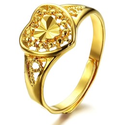 Anel Banhado A Ouro 18K Feminino De Alta Qualidade, Famoso Por Sua Forma Especial