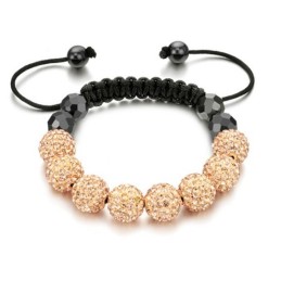 Pulseira De Cristal Feminina Em Formato De Bola De Qualidade Superior