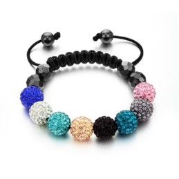 Pulseira De Cristal Feminina Em Formato De Bola De Qualidade Superior