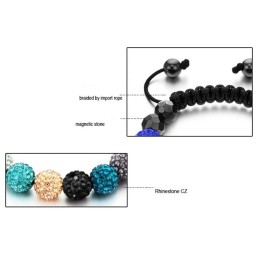 Pulseira De Cristal Feminina Em Formato De Bola De Qualidade Superior