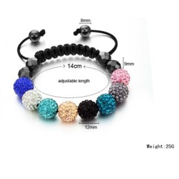 Pulseira De Cristal Feminina Em Formato De Bola De Qualidade Superior