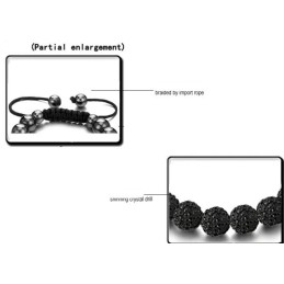 Pulseira De Cristal Em Formato De Bola Feminina Completa Em Especificações