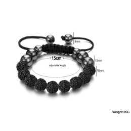 Pulseira De Cristal Em Formato De Bola Feminina Completa Em Especificações