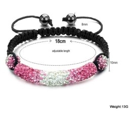 Pulseira De Cristal Em Formato De Bola Feminina Completa Em Especificações