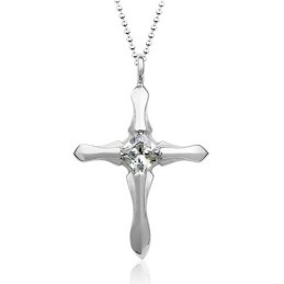Pingente De Cruz De Titânio Masculino Estiloso - Corrente Grátis