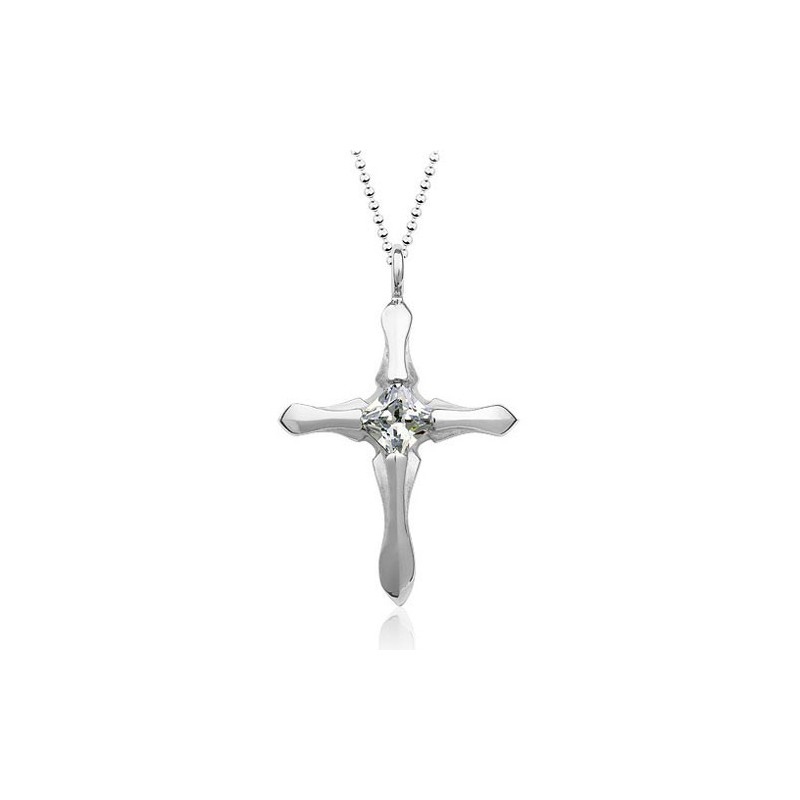 Pingente De Cruz De Titânio Masculino Estiloso - Corrente Grátis Pingente De Cruz De Titânio Masculino Estiloso - Corrente Grátis