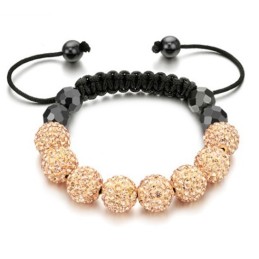 Pulseira De Cristal Em Formato De Bola Feminina De Desempenho Confiável