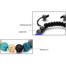 Pulseira De Cristal Em Formato De Bola Feminina De Desempenho Confiável
