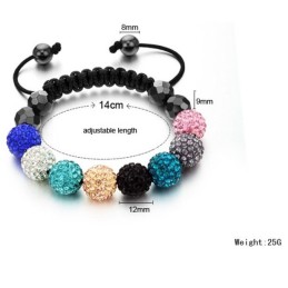 Pulseira De Cristal Em Formato De Bola Feminina De Desempenho Confiável