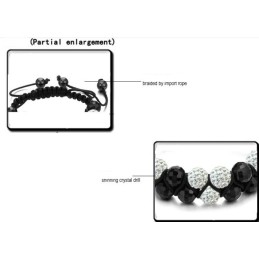 Pulseira De Cristal Em Formato De Bola Feminina De Qualidade Confiável