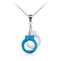 Pingente De Titânio Em Formato De Algemas Masculino Requintado - Corrente Grátis